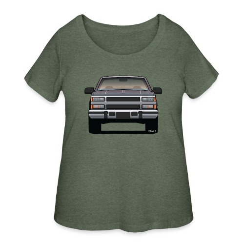 Design Icon: American Bowtie Silver Urban Truck - Women's Curvy T-Shirt