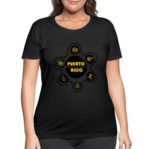 Sol Taino Símbolos de PR - Women's Curvy T-Shirt