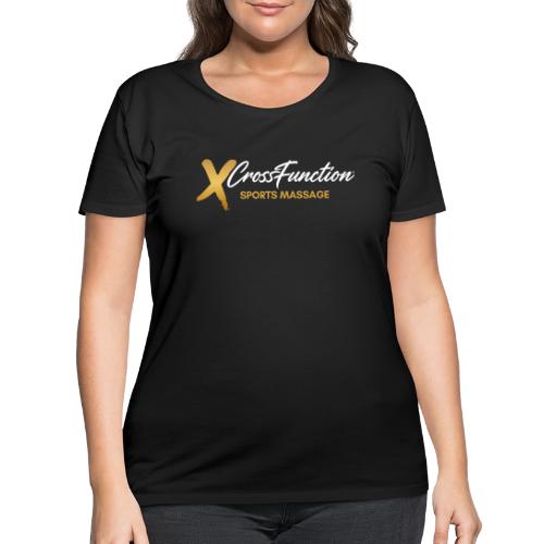 White XF SPORTS MASSAGE LOGO (front only) - Women's Curvy T-Shirt