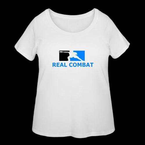 RCM MMA & BOXING Light Blue White Text - Women's Curvy T-Shirt