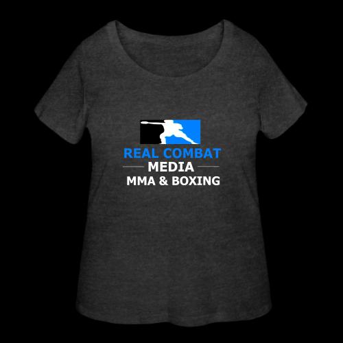 RCM MMA & BOXING Light Blue White Text - Women's Curvy T-Shirt