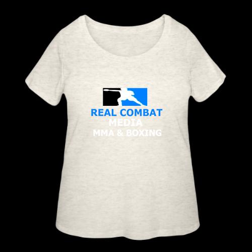 RCM MMA & BOXING Light Blue White Text - Women's Curvy T-Shirt
