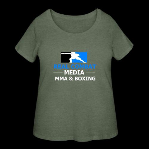RCM MMA & BOXING Light Blue White Text - Women's Curvy T-Shirt