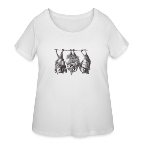 Vampire Owl with Bats - Women's Curvy T-Shirt