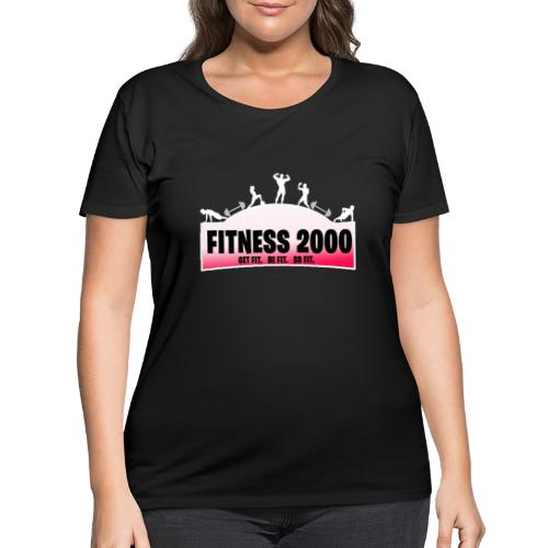 Fitness 2000 Gamer Logo Pink! - Women's Curvy T-Shirt