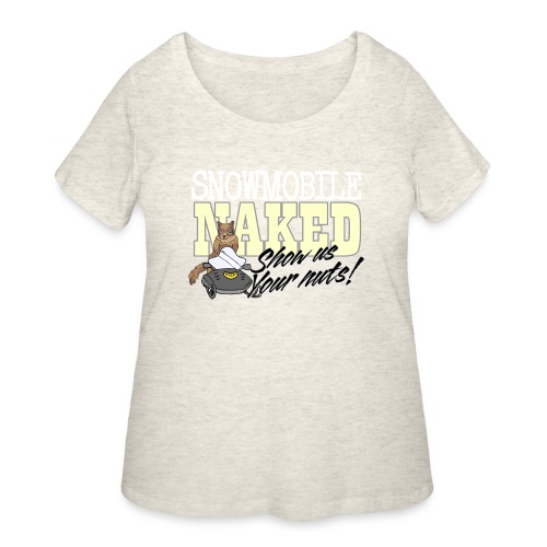 Snowmobile Naked - Women's Curvy T-Shirt