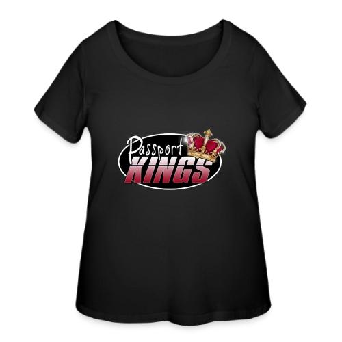 Passport Kings logo for dark shirts - Women's Curvy T-Shirt