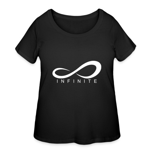 Infinite Logo in White Women's Hoodie - Women's Curvy T-Shirt