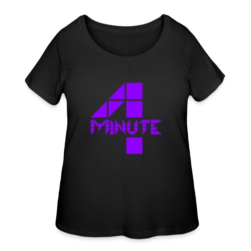 4Minute Logo in Purple Women's Hoodie - Women's Curvy T-Shirt
