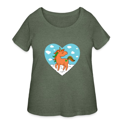 Unicorn Love - Women's Curvy T-Shirt
