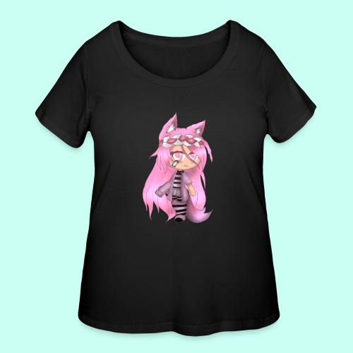Pink Gacha Life Oc - Women's Curvy T-Shirt
