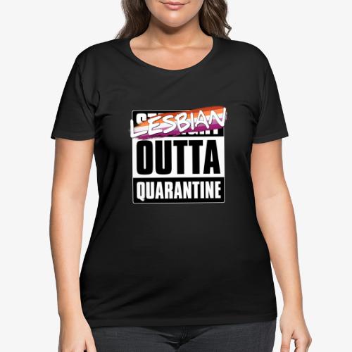 Lesbian Outta Quarantine - Lesbian Pride - Women's Curvy T-Shirt