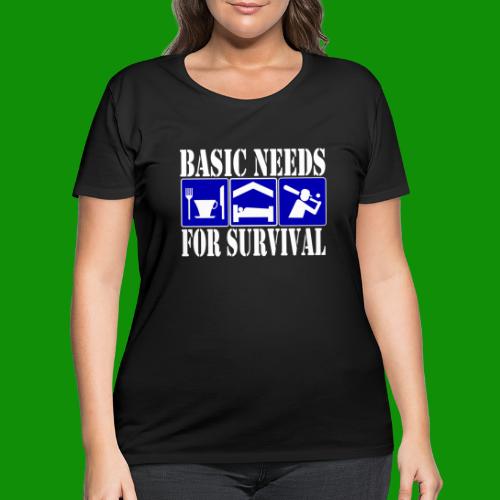 Softball/Baseball Basic Needs - Women's Curvy T-Shirt