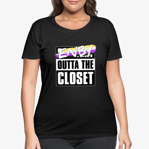Enby Outta the Closet - Nonbinary Pride - Women's Curvy T-Shirt