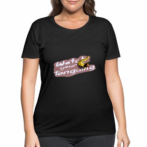 Saxophone players: Watch your tonguing!! red - Women's Curvy T-Shirt