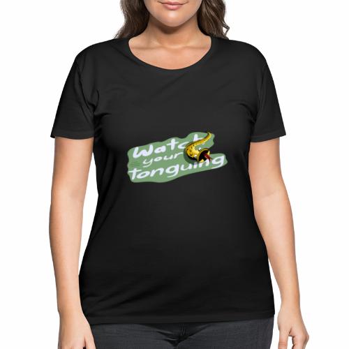 Saxophone players: Watch your tonguing!! green - Women's Curvy T-Shirt