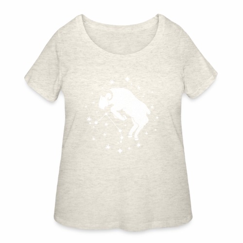 Ambitious Aries Constellation Birthday March April - Women's Curvy T-Shirt
