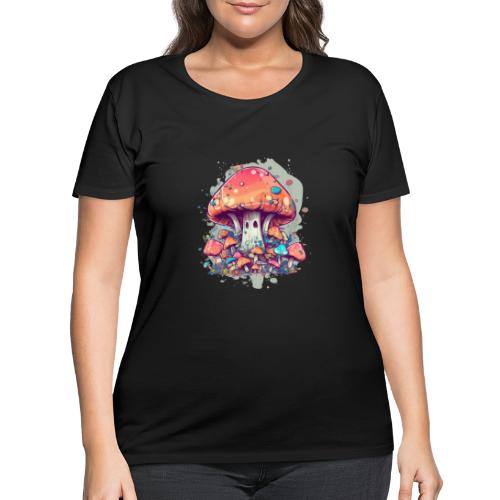 Mushroom Fun Room - Women's Curvy T-Shirt