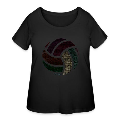 Colorful Volleyball - Women's Curvy T-Shirt