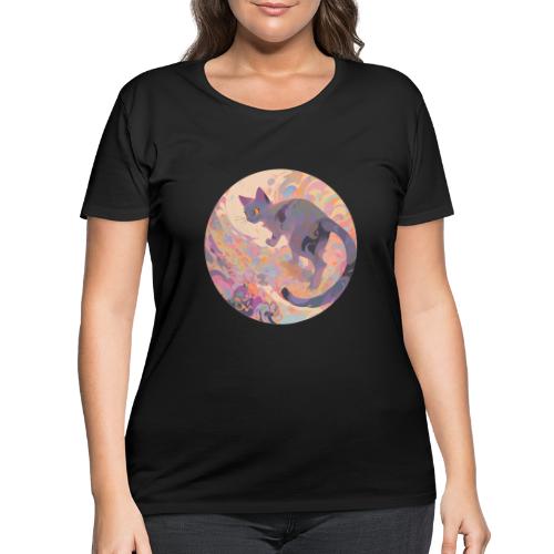 Wandering Cat - Women's Curvy T-Shirt