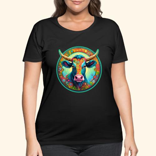 aiTee Cow 01 - Women's Curvy T-Shirt