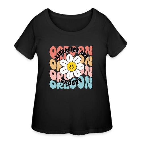 OLA Sticker 2 - Libraries are Groovy - Women's Curvy T-Shirt