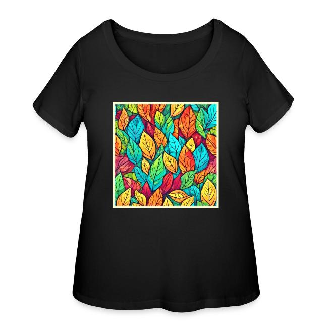 Vibrant Cartoon Leaves Art