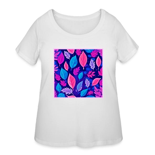 Whimsical Cartoon Leaves: Purple & Pink
