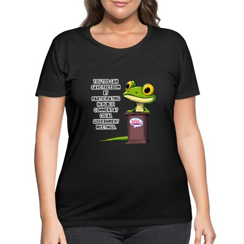 Public Comment Lizard Design - Women's Curvy T-Shirt