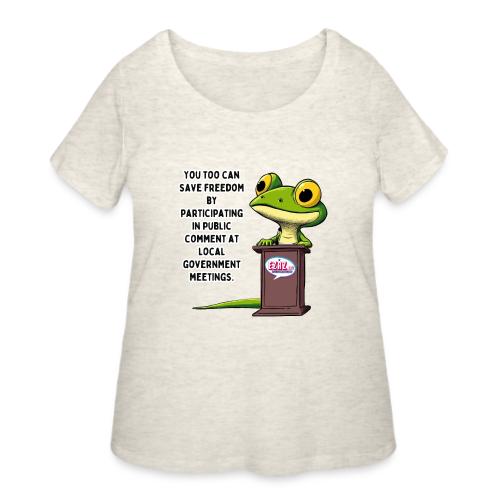 Public Comment Lizard Design - Women's Curvy T-Shirt