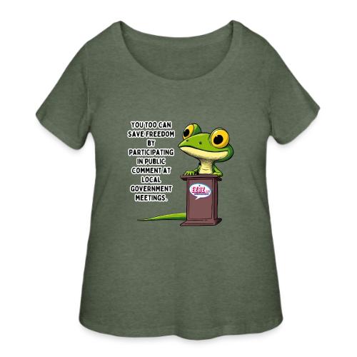 Public Comment Lizard Design - Women's Curvy T-Shirt