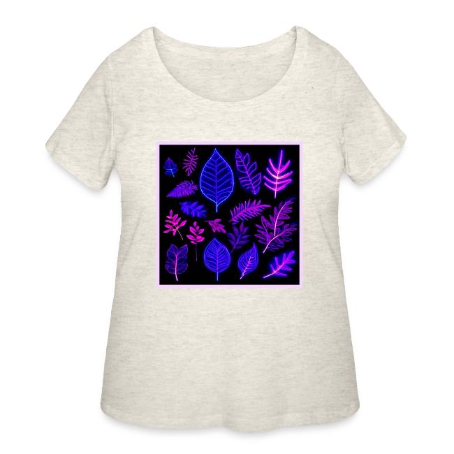 Neon Leaves in Pink and Purple Hues