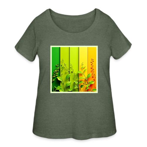 Modern Color Block Nature - Women's Curvy T-Shirt