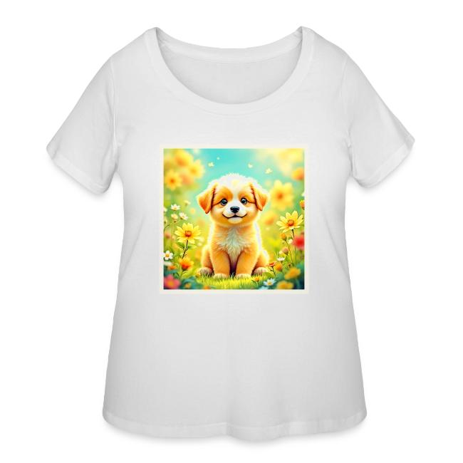 Cute Puppy Flower Art