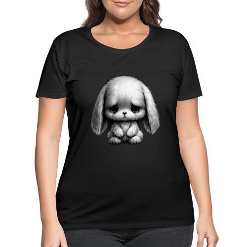 Sad Puppy Meme with Puppy Standing - Women's Curvy T-Shirt