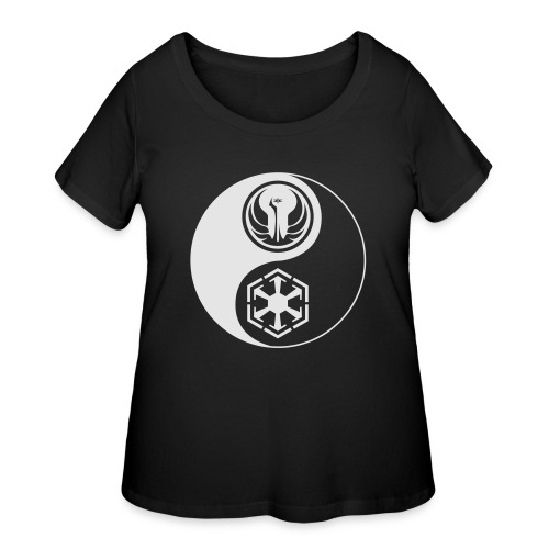 Star Wars SWTOR Yin Yang 1-Color Light - Women's Curvy T-Shirt