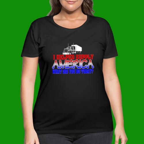 Helped Supply America Trucker - Women's Curvy T-Shirt