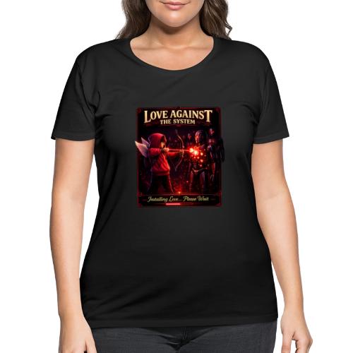 Love Against The System – Cyberpunk Art - Women's Curvy T-Shirt