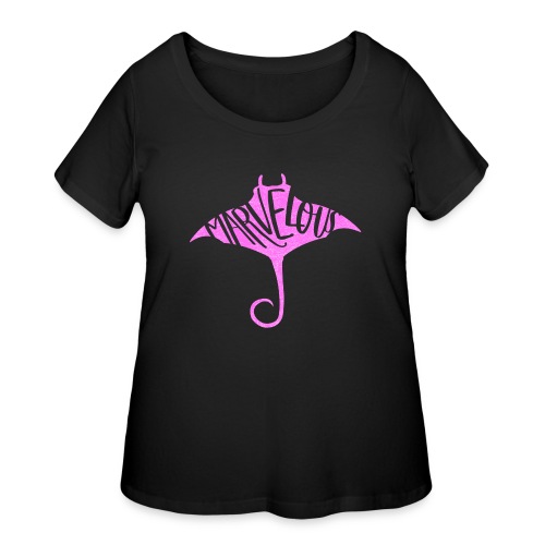 Marvelous Stingray, Pink - Women's Curvy T-Shirt
