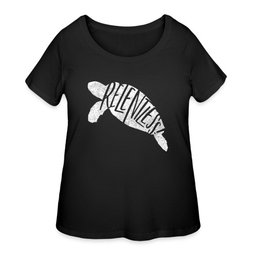 Relentless Turtle, White - Women's Curvy T-Shirt
