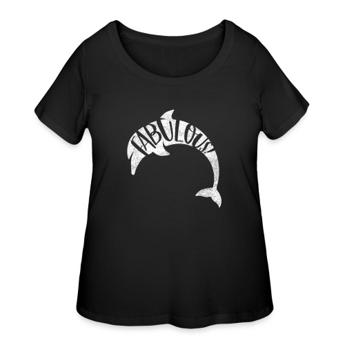 Fabulous Dolphin, White - Women's Curvy T-Shirt