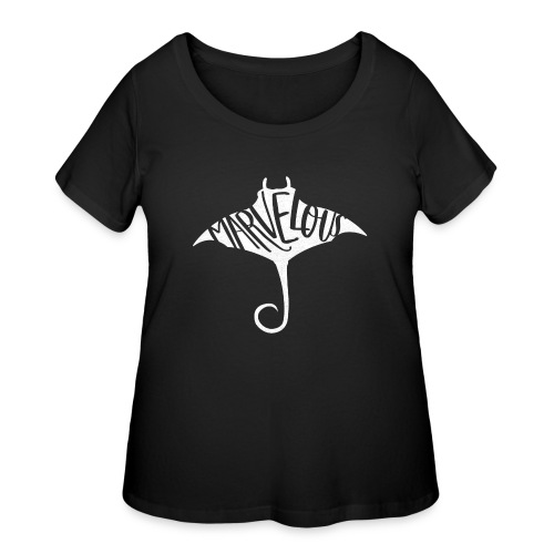 Marvelous Stingray, White - Women's Curvy T-Shirt