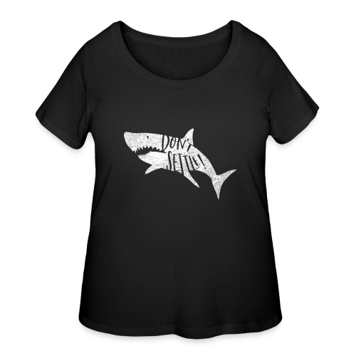 Coastal Shark. Don't Settle_White - Women's Curvy T-Shirt