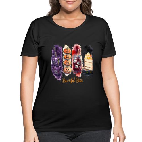 Spooky Cute Halloween Treats Art - Women's Curvy T-Shirt