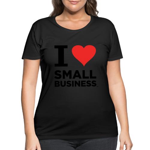 I Heart Small Business (Black & Red) - Women's Curvy T-Shirt