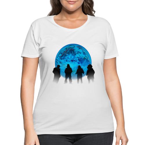 MOON KISS (Explorers) - Women's Curvy T-Shirt