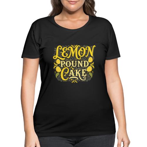 Lemon Pound Cake Vintage Flourish - Women's Curvy T-Shirt