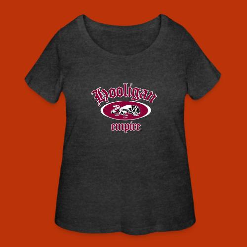 Hooligan Lion Burgundy - Women's Curvy T-Shirt