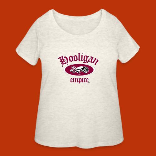 Hooligan Lion Burgundy - Women's Curvy T-Shirt