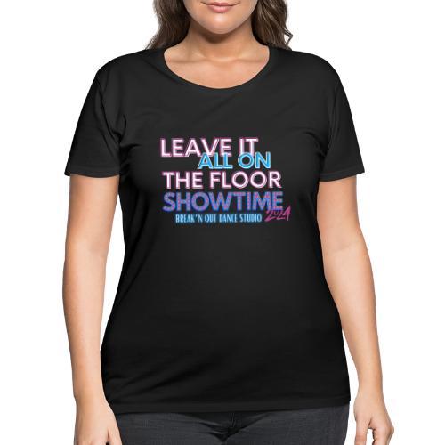 Leave it on the floor Dark shirt - Women's Curvy T-Shirt